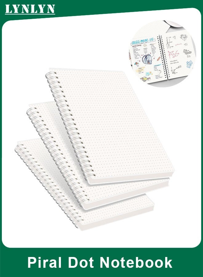 لينلي مجموعة من 3 دفاتر ملاحظات حلزونية منقطة للتدوين - Image 1